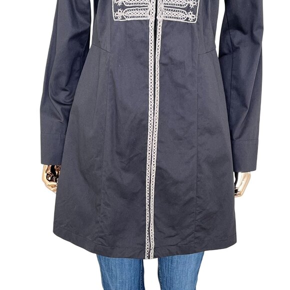 CAbi Turkish Delight Military Beaded Gray Jacket Size 6 | Style #184 - Picture 6 of 11